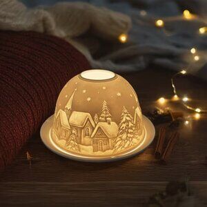Winter Village Fairy Lamp Lithophane